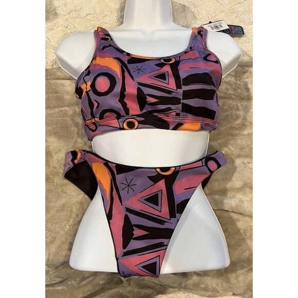 So 90's - Reversible Bottom Athletic Bikini -2 piece- B Fresh Gear - size medium - Picture 1 of 5